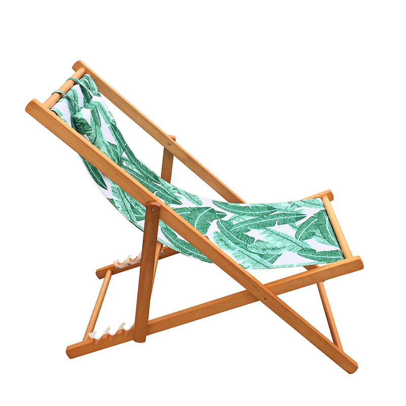 Outdoor Camping Decke - Chaise de plage pliante en bois