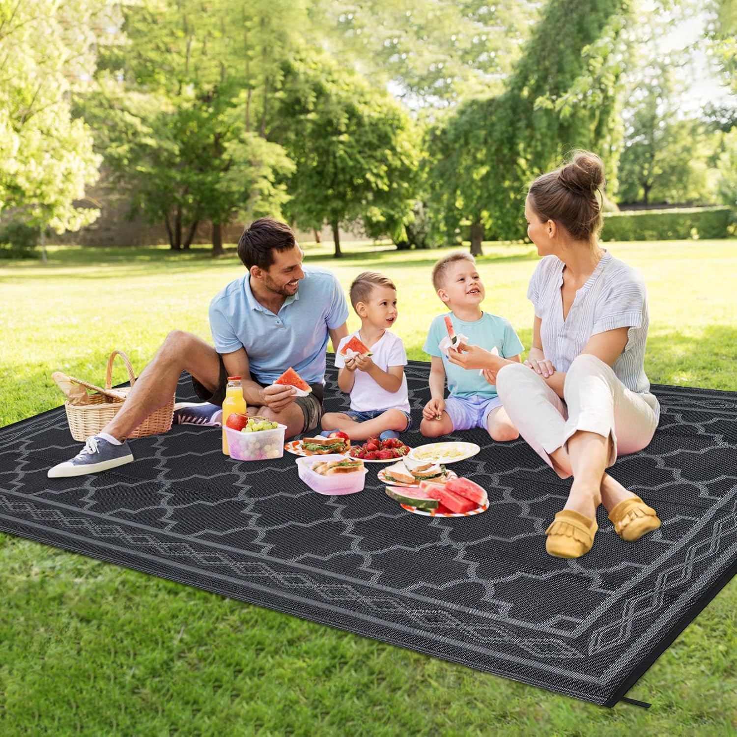 Outdoor Camping Rugs 8X10 - Tapis d'extérieur en plastique 8x10 –