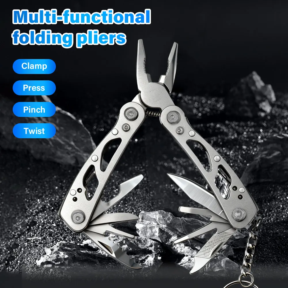 Outdoor Camping Essential Gear - Outil multifonctionnel d'extérieur en acier inoxydable,