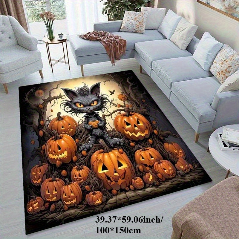 Outdoor Camping Games For Adults - Tapis d'Halloween VIKAMA - Chat fantôme