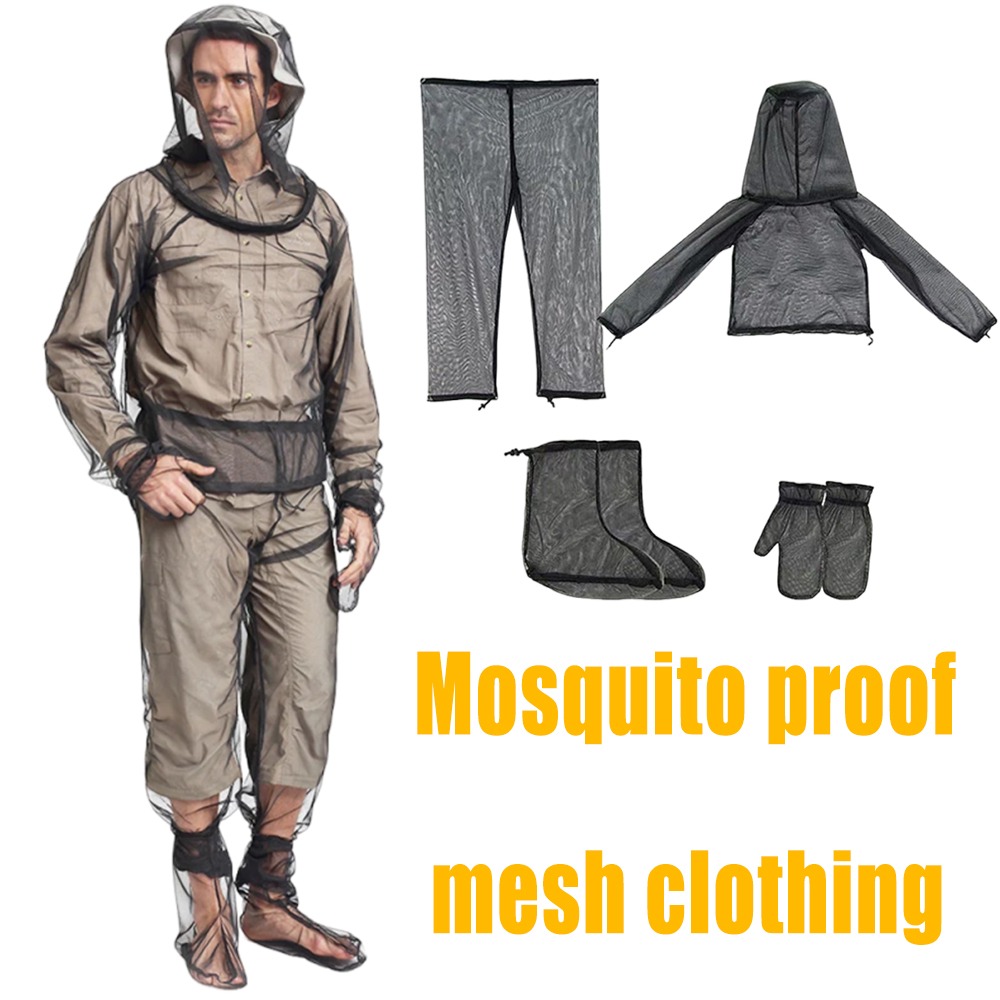 Outdoor Camping Mosquito Net - Combinaison anti-moustiques d'extérieur, veste à capuche