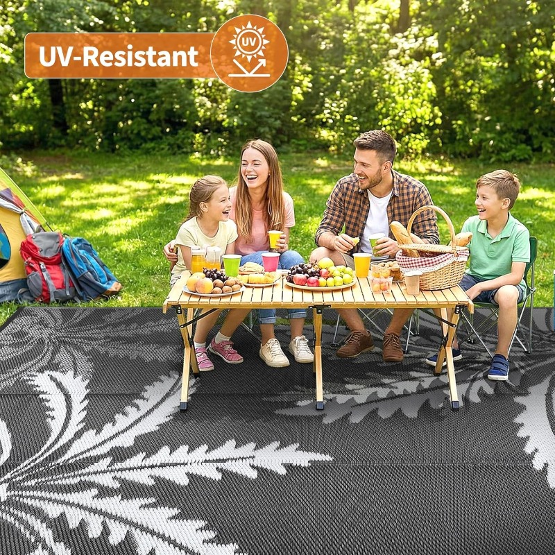 Outdoor Camping Decke - Tapis d'extérieur imperméable réversible en paille