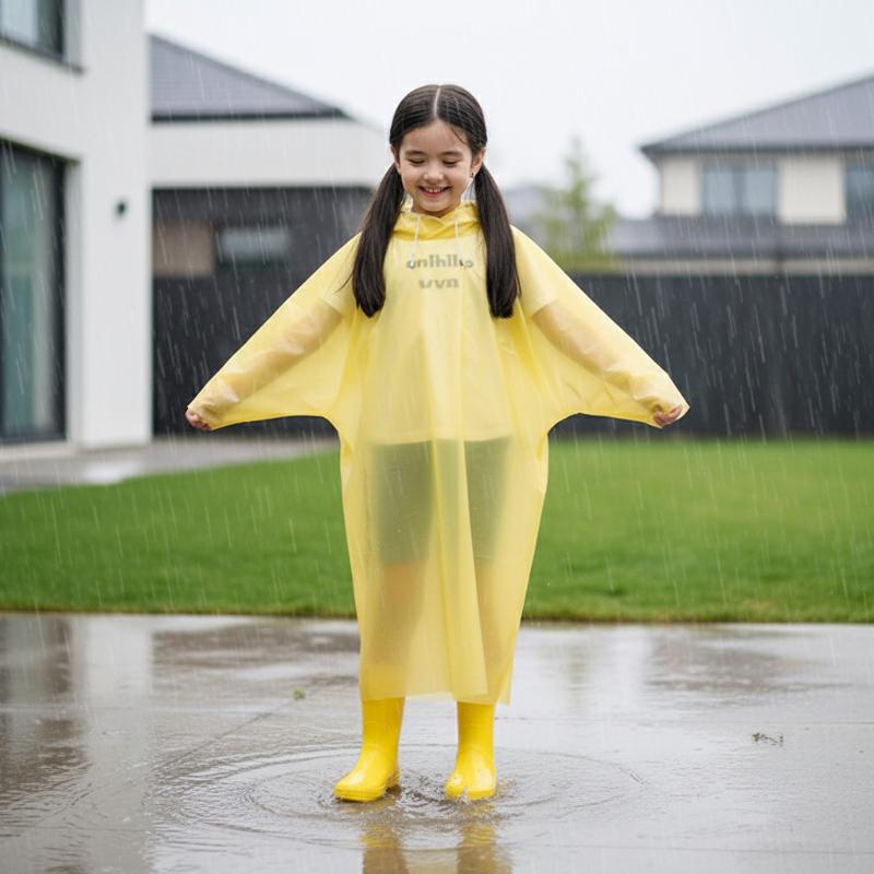 Outdoor Camping Activities For Kids - Imperméable jetable long pour enfants en