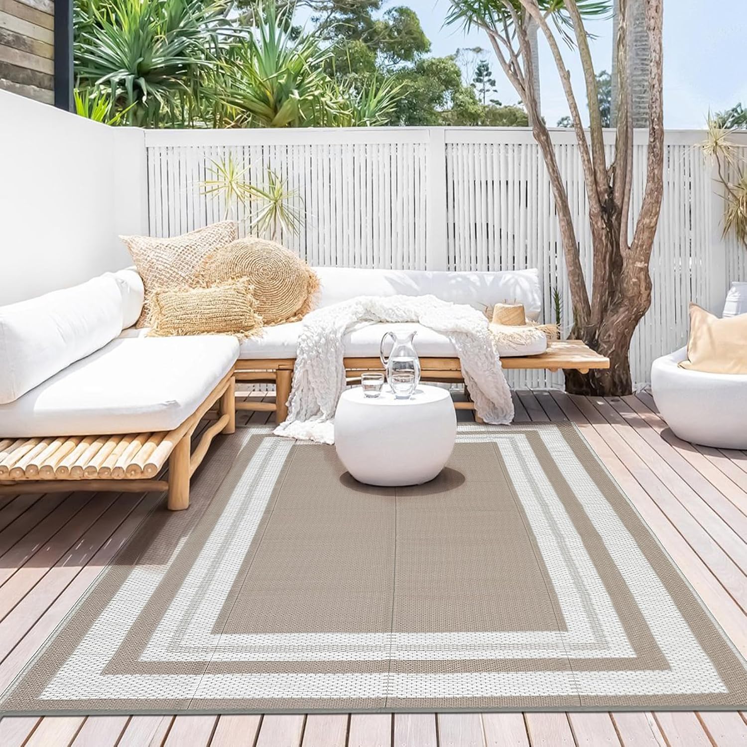 Outdoor Camping Rugs 8X10 - Tapis d'extérieur 8x10 – Tapis réversible