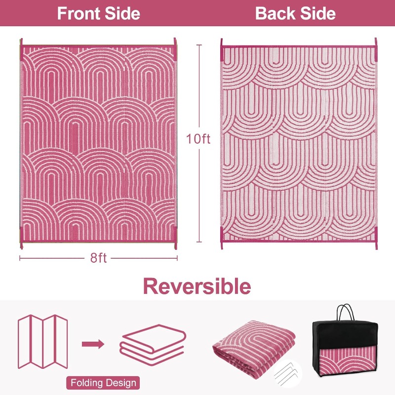 Tapis d'extérieur extra large  - Outdoor Camping Rugs 8X10 avis et prix