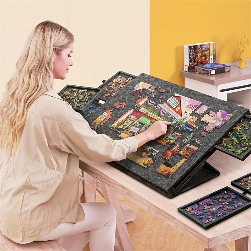 Table de puzzle à 6 tiroirs po - Camp Table Folding avis et prix