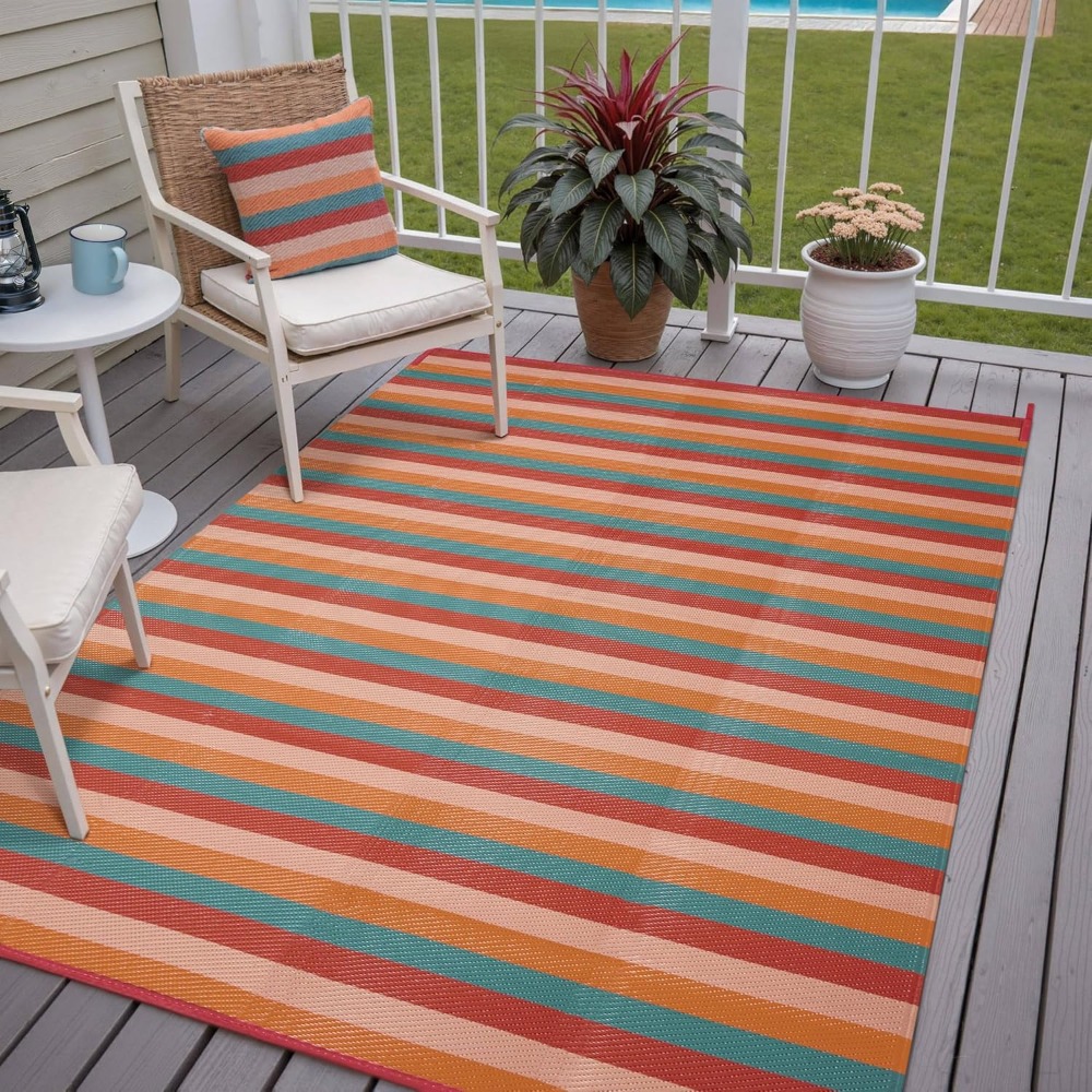 Tapis d'extérieur 5x8 rayé ora - Outdoor Camping Decke avis et prix