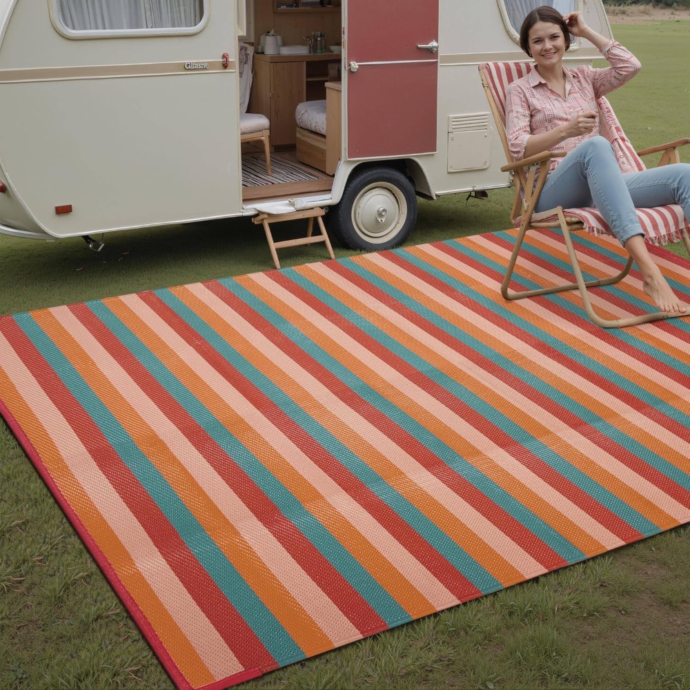 Tapis d'extérieur 5x8 rayé ora - Outdoor Camping Decke avis et prix