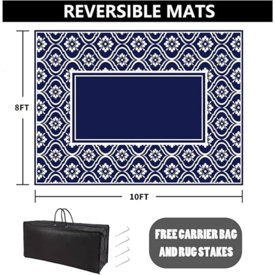 Tapis d'extérieur 8x10 pieds p - Outdoor Camping Rugs 8X10 avis et prix