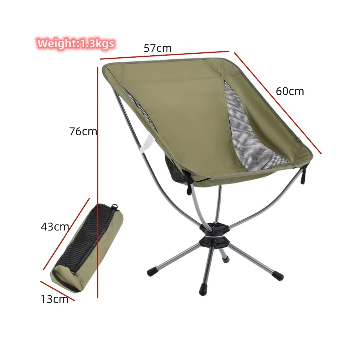 Chaise de camping pivotante en - Outdoor Chair Camping avis et prix