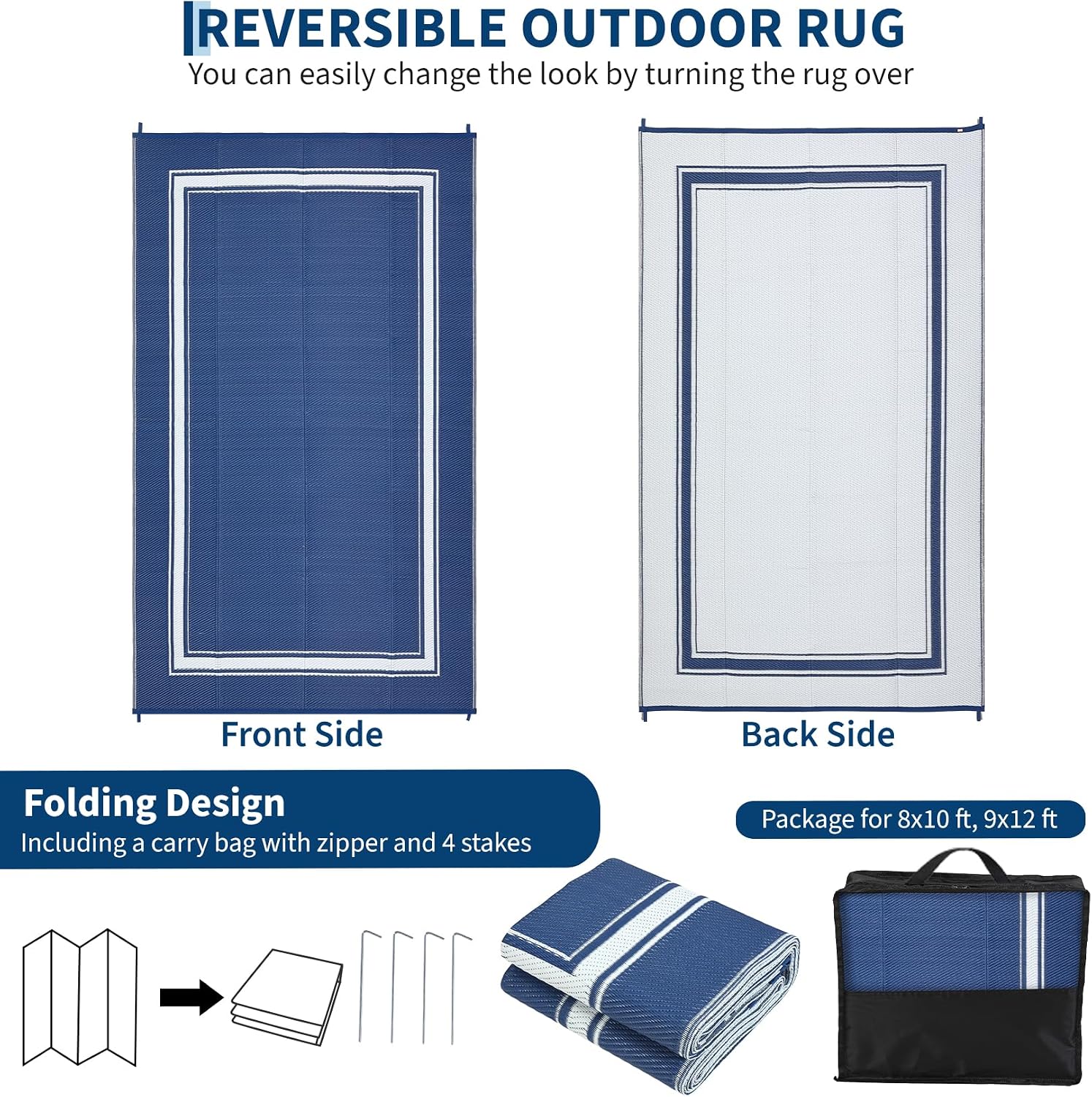 Tapis d'extérieur 8x10/9x12FT, - Outdoor Camping Rugs 8X10 avis et prix